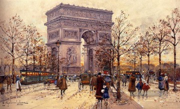 Arc de Triomphe Pariser Eugene Galien Laloue Ölgemälde